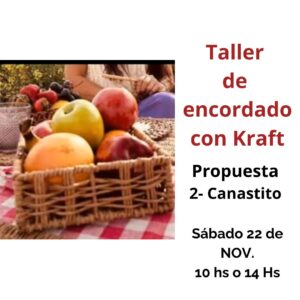 Taller de encordado canastito tejido con kraft - presencial