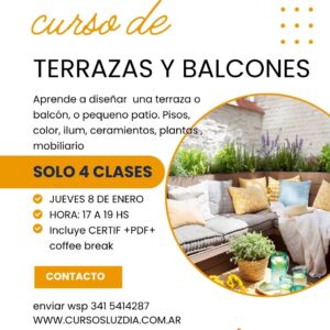 DISEÑO DE TERRAZAS Y BALCONES -Presencial