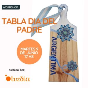 Taller de TABLAS DIA DEL PADRE - presencial