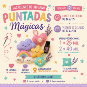Puntadas mágicas - taller para nenas de 8 años