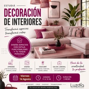AGOSTO -DECORACION DE INTERIORES - Presencial