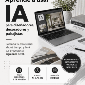 AGOSTO: IA para diseñadores, decoradores y paisajistas