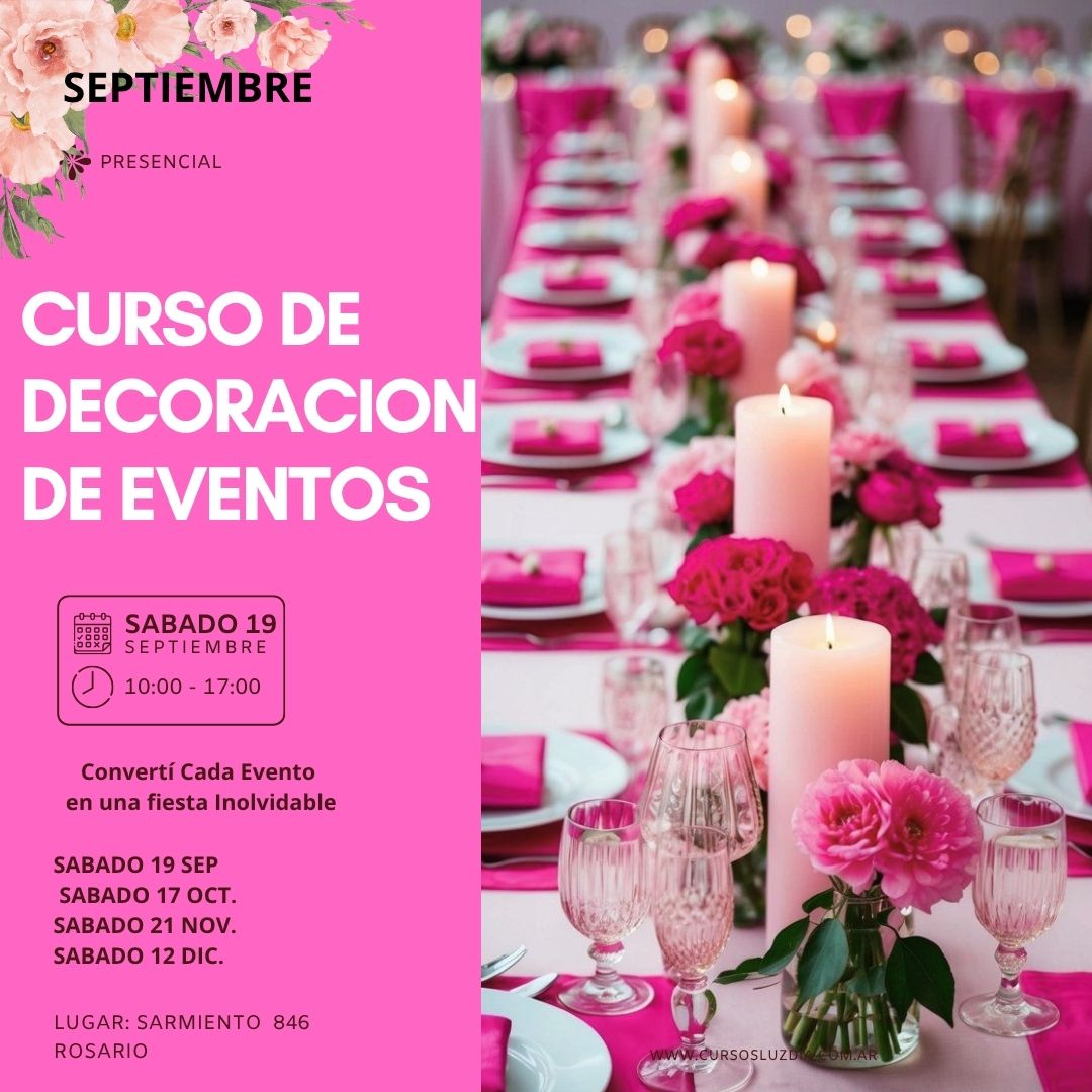 DECORACION DE EVENTOS- Presencial SABADOS